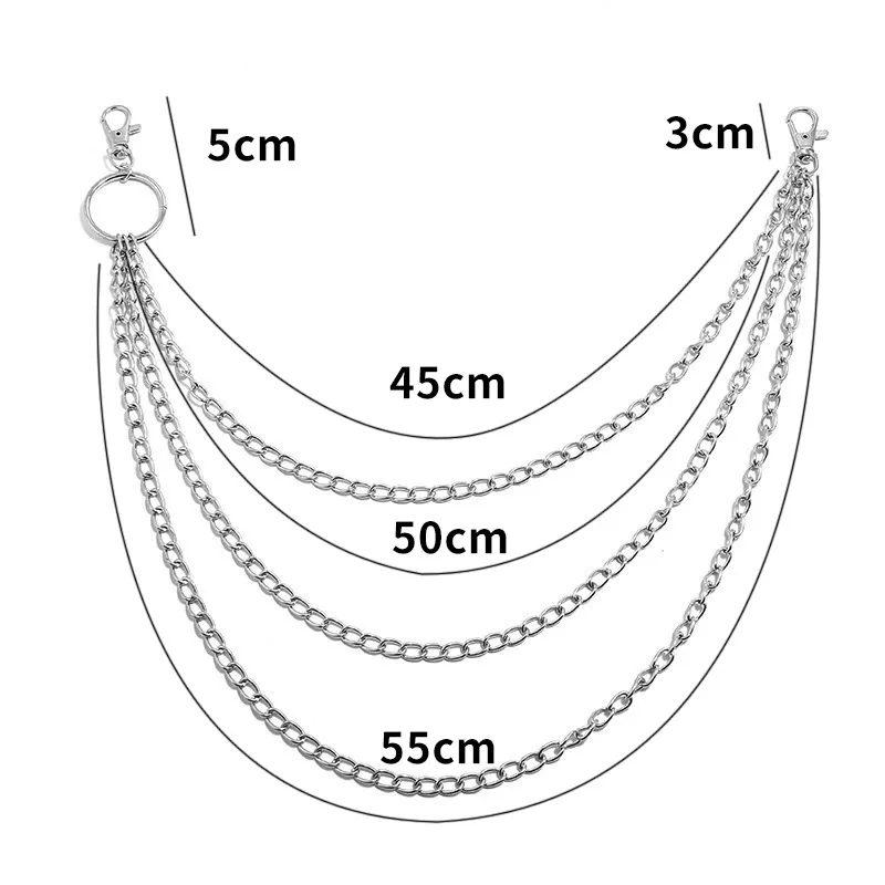 Metal Belt Chain HipHop Rock P - Body Jewelry Retainers recension och pris