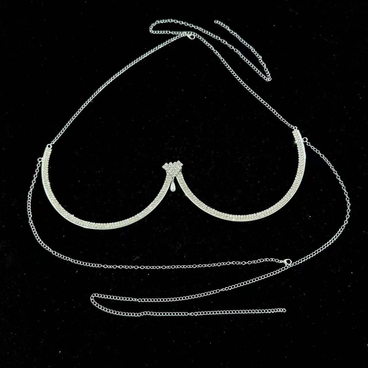 Women's chest support pearl pe - Body Jewelry Necklace recension och pris