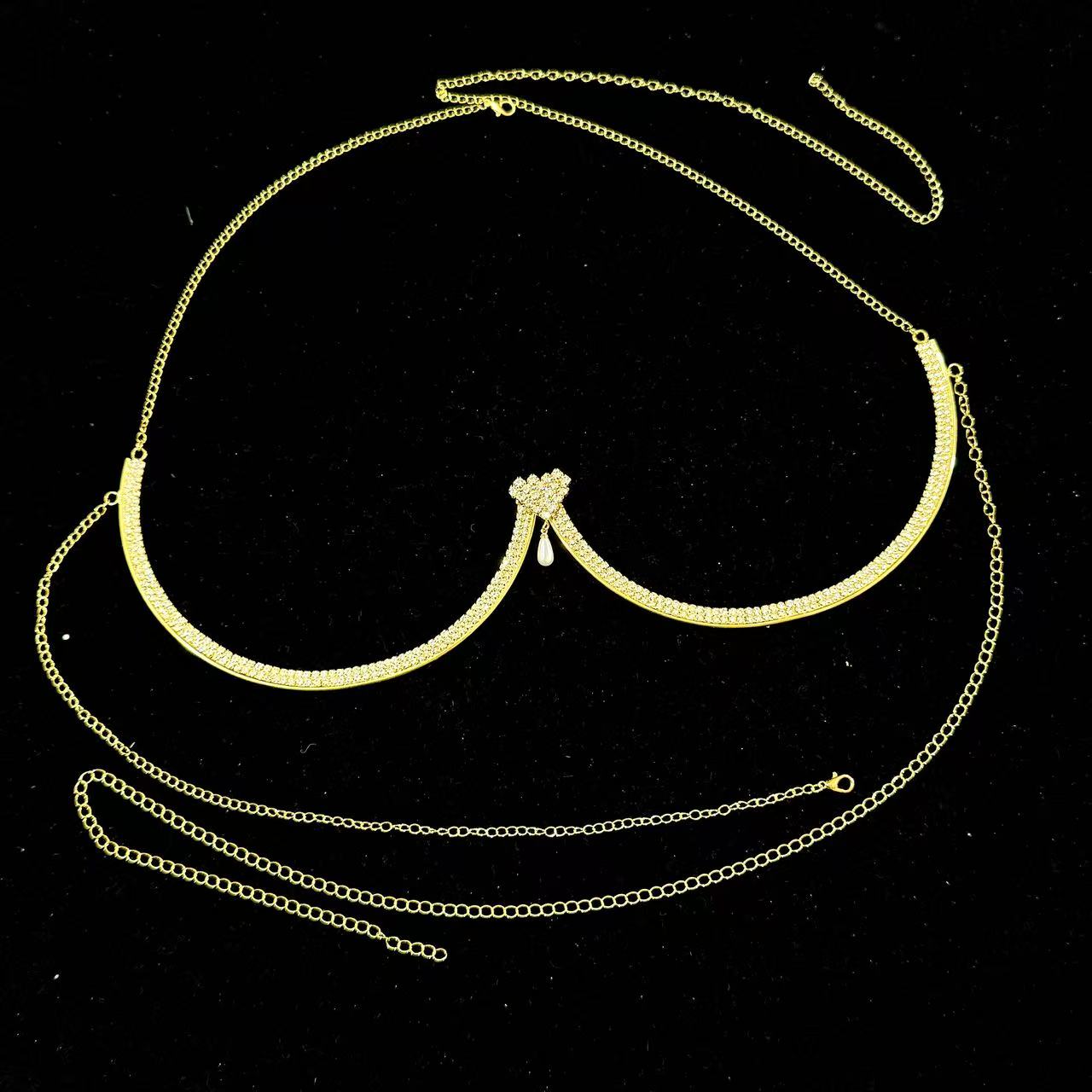 Women's chest support pearl pe - Body Jewelry Necklace recension och pris