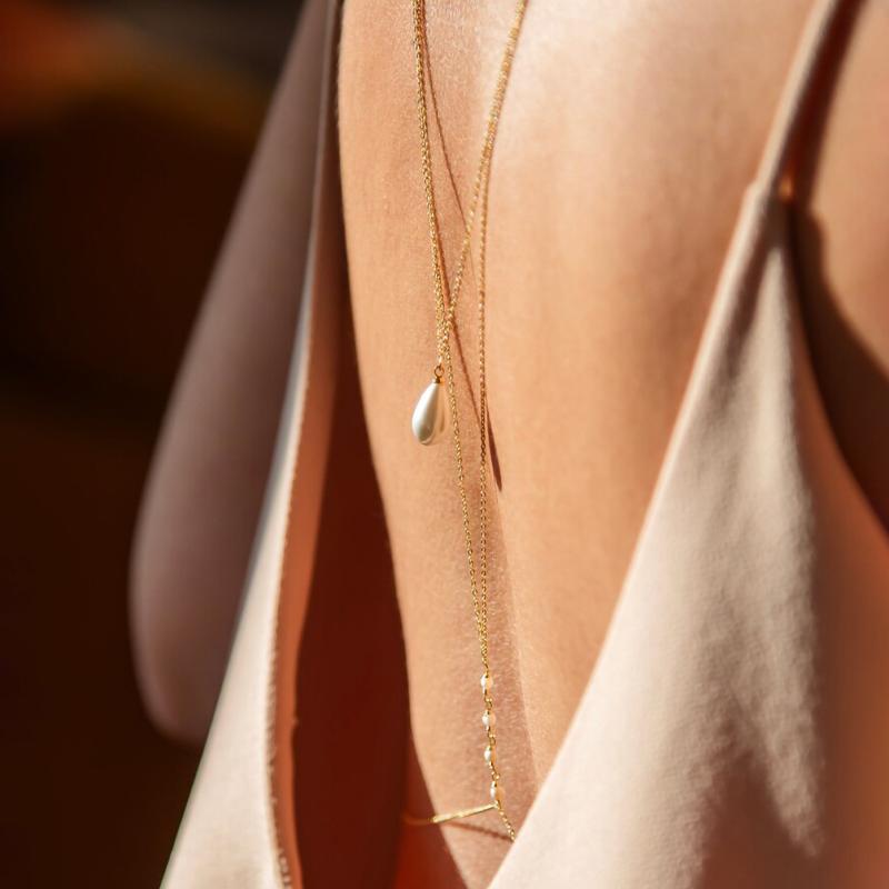 【xxx】 Multilayer Pearl Back Dr - Body Jewelry Necklace recension och pris